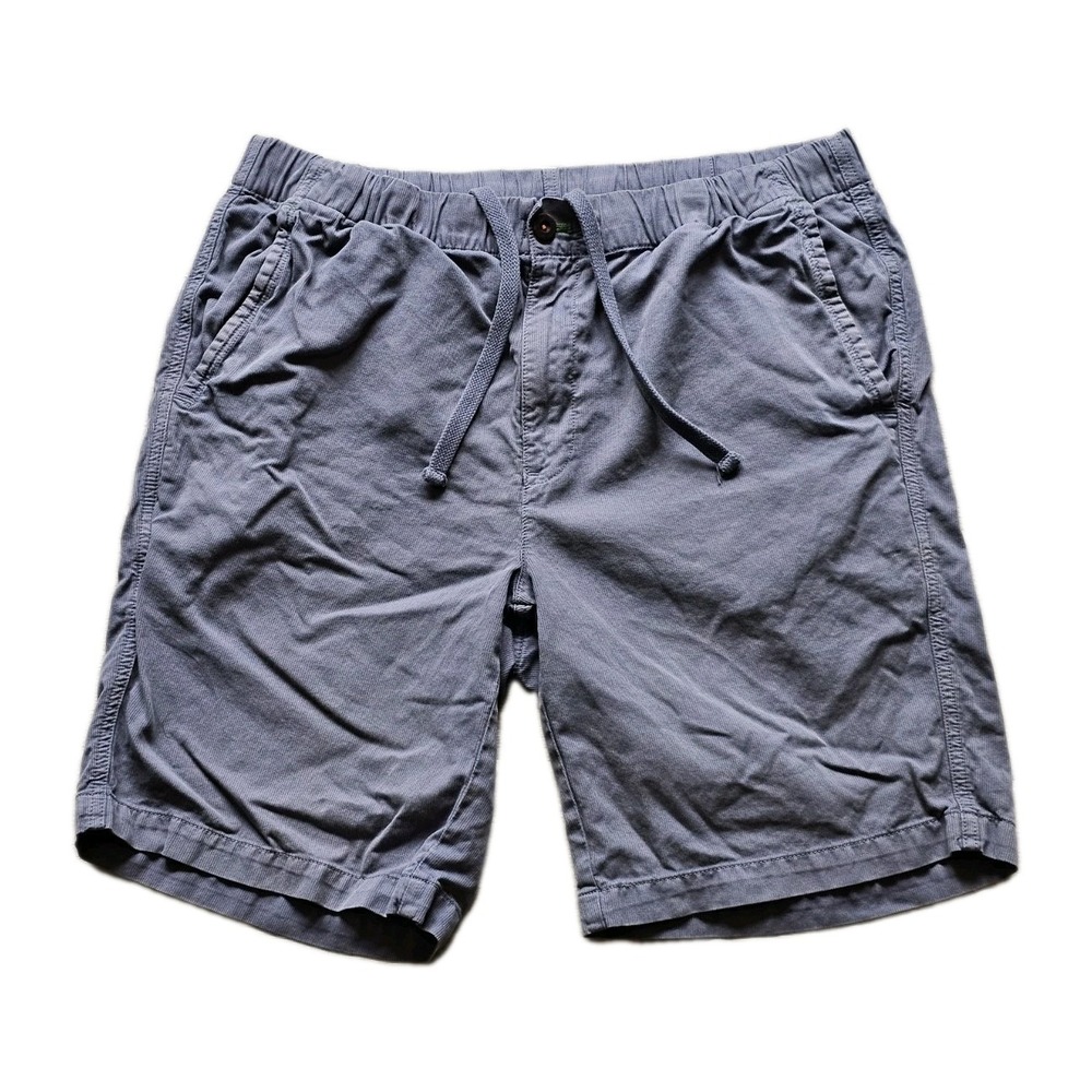Orvis Walk Shorts Men's 34 Blue Gray Pima Cotton 9" Inseam Elastic Waist